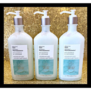 Bath & Body Works Breathe Deep Eucalyptus Lavender Moisturizing Body Lotion x3